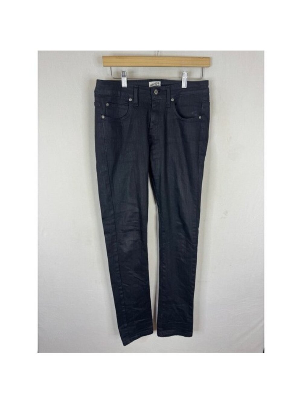 Naked & Famous SkinnyGuy Black Power Stretch Jeans 013011 Size 32X34